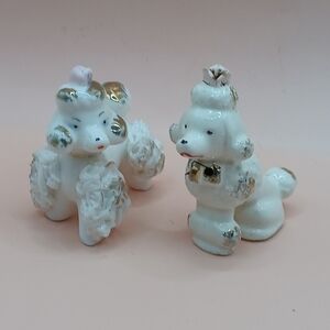 Vintage Ceramic Poodle Figurines